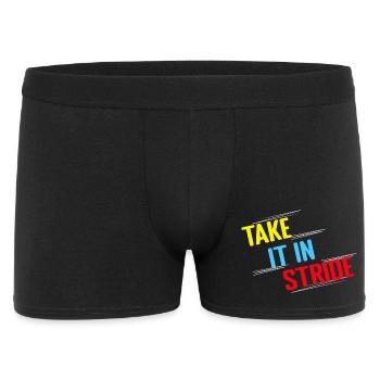 Running Run Take It In Stride Marathon Runner - Men's Boxer Shorts - black - Front