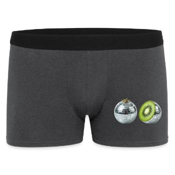 Kiwi Disco Mirror Ball - Men's Boxer Shorts - charcoal grey - Front