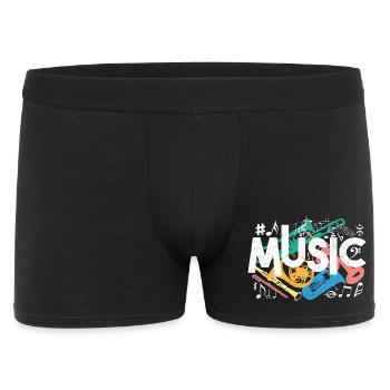 Colorful music motifs - Men's Boxer Shorts - black - Front