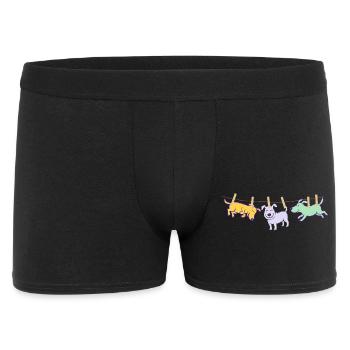 Dog T-Shirt Funny Clothesline Gift Idea - Men's Boxer Shorts - black - Front