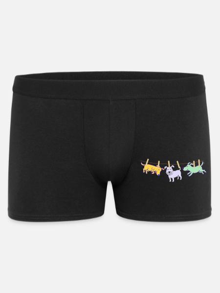 Dog T-Shirt Funny Clothesline Gift Idea - Men's Boxer Shorts - black