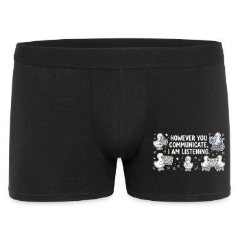 Peu importe votre voix, je reste à l'écoute - Boxer Homme - noir - Devant