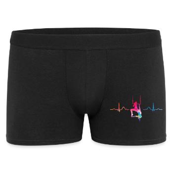 Aerialist Hearbeat EKG Cloud Swing Trapez - Männer Boxer Shorts - Schwarz - Vorne
