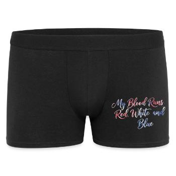 Le sang coule rouge blanc bleu - Boxer Homme - noir - Devant