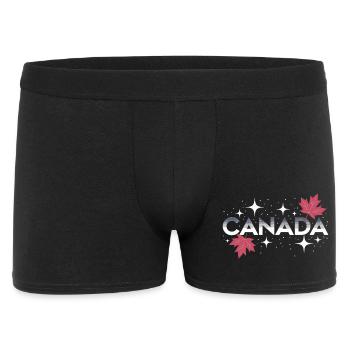 Canada T-Shirt Ahornblatt - Kanada Reise Shirt - Männer Boxer Shorts - Schwarz - Vorne