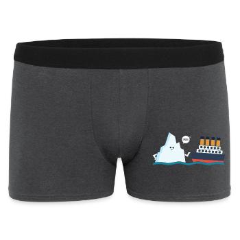 Titanic Funny Titanic and I-ceberg Poke Parody - Men's Boxer Shorts - charcoal grey - Front