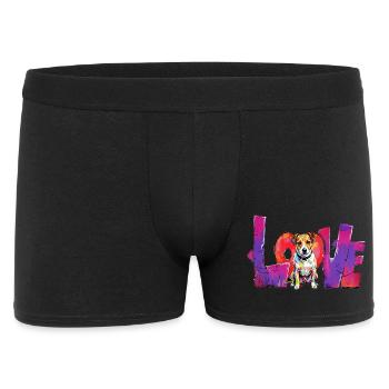 Love Dog Jack Russell Terrier Graffiti Design - Boxer Homme - noir - Devant