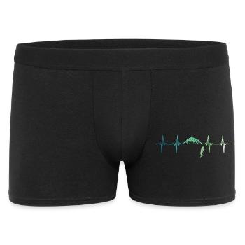 Kletternder Herzschlag-Kletterer - Männer Boxer Shorts - Schwarz - Vorne