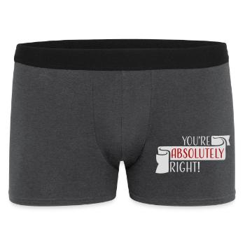 You're Absolutely Right Lustig Sarkastisch KI Logo - Männer Boxer Shorts - Anthrazit - Vorne