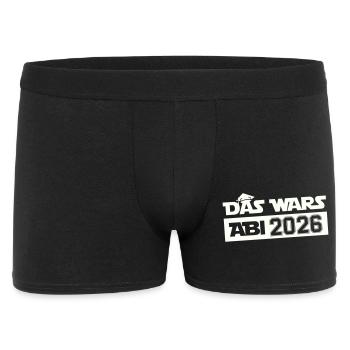 DAS WARS Abi 2026 - Männer Boxer Shorts - Schwarz - Vorne