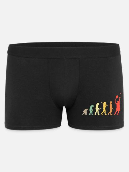 Tennis Evolution Retro-Geschenk für Tennisspieler - Männer Boxer Shorts - Schwarz