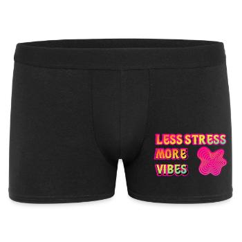 Less Stress More Vibes Neon Psy - Men's Boxer Shorts - black - Front
