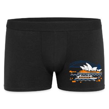 Sydney Opera Harbour Bridge Skyline - Männer Boxer Shorts - Schwarz - Vorne