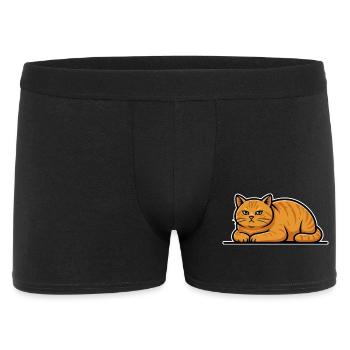Vintage Red Cat Tabby Lying Quiet Portrait - Men's Boxer Shorts - black - Front