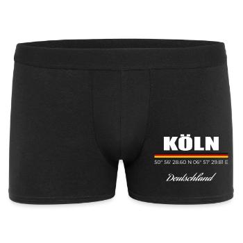Köln - Männer Boxer Shorts - Schwarz - Vorne