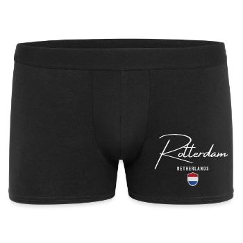 Rotterdam Niederlande, elegantes Design Rotterdam - Männer Boxer Shorts - Schwarz - Vorne