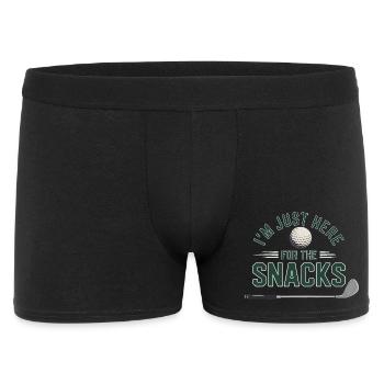 Ich bin hier nur für Snacks - Männer Boxer Shorts - Schwarz - Vorne