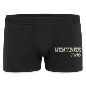 40 Jahre 1986 Vintage Retro Geburtstagsgeschenk - Männer Boxer Shorts - Schwarz - Vorne