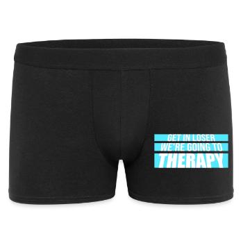 Get In Loser We're Going To Therapy Therapie Logo - Men's Boxer Shorts - black - Front