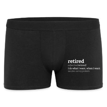 Retired Meaning Retired Definition - Men's Boxer Shorts - black - Front