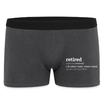 Retired Meaning Retired Definition - Men's Boxer Shorts - charcoal grey - Front