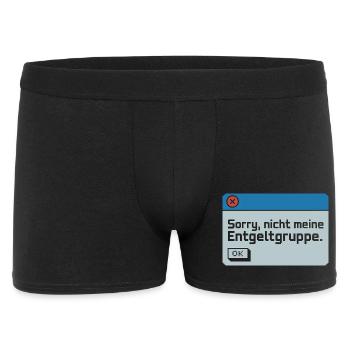 Sorry Nicht Meine Entgeltgruppe Beamte TVöD Büro - Männer Boxer Shorts - Schwarz - Vorne