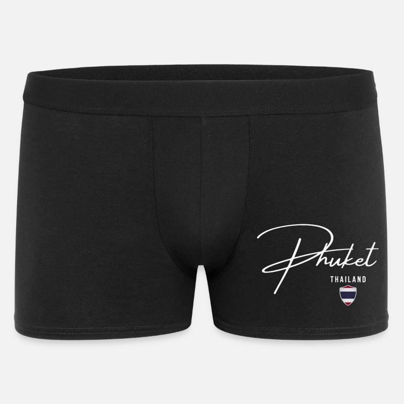 Phuket Thailand, elegantes Design Phuket - Männer Boxer Shorts - Schwarz