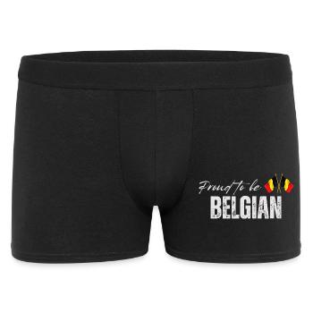 Belge fier, j’aime la Belgique - Boxer Homme - noir - Devant
