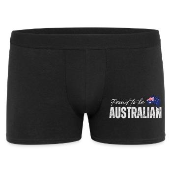 Stolzer Australier, australischer Patriot - Männer Boxer Shorts - Schwarz - Vorne