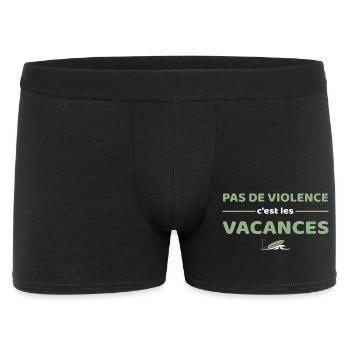 Pas de violence, c'est les vacances - Ygor - Boxer Homme - noir - Devant