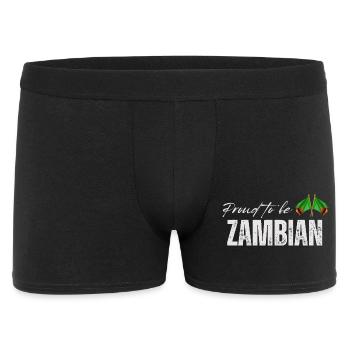 Sambier stolz, ich liebe Sambia - Männer Boxer Shorts - Schwarz - Vorne