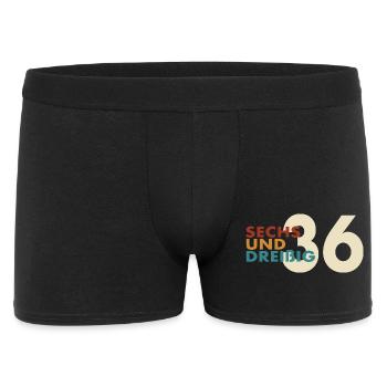 36. Geburtstag Geschenkidee Retro Vintage - Männer Boxer Shorts - Schwarz - Vorne