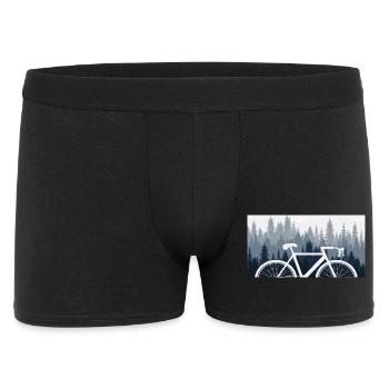 Bicycle Forest Nature Mountain Bike - Men's Boxer Shorts - black - Front