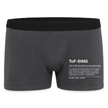 Spectrométrie de masse ionique ToF-SIMS - Boxer Homme - charbon - Devant