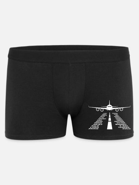 Airplane Flight Pilot Airplane Airline - Men's Boxer Shorts - black