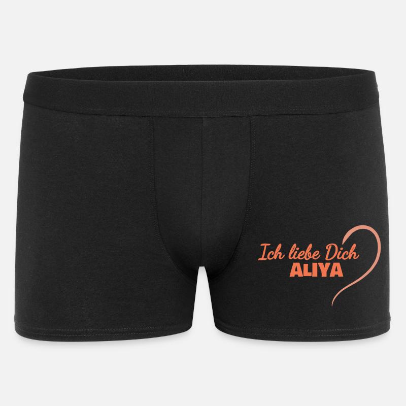 Aliya als Herz - Männer Boxer Shorts - Schwarz