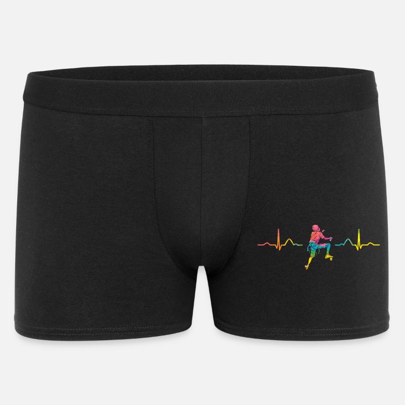 Boulderer Herzschlag Boulder Bouldern - Männer Boxer Shorts - Schwarz