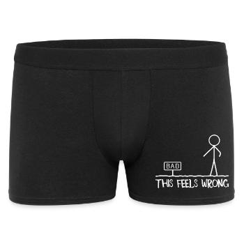 This Feels Wrong Stick Figure Humor Jokes Funny - Men's Boxer Shorts - black - Front