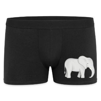 White Elephant Drawing - Men's Boxer Shorts - black - Front