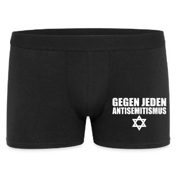 Gegen jeden antisemitismus - Männer Boxer Shorts - Schwarz - Vorne