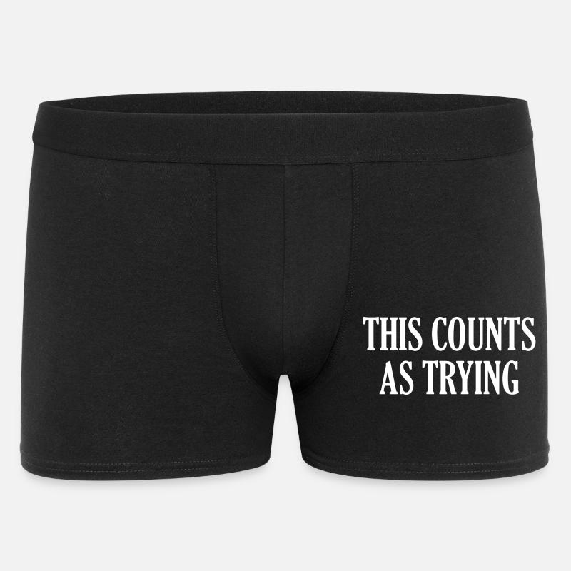 This Counts As Trying - Men's Boxer Shorts - black
