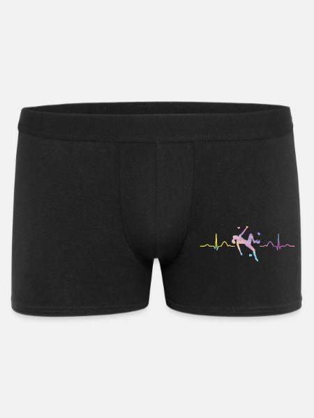 Boulderer heartbeat Bouldering Bouldering - Men's Boxer Shorts - black