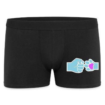 Fist Paw Check Human Animal Team - Men's Boxer Shorts - black - Front