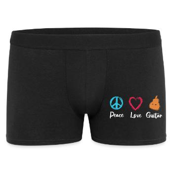 Peace Love Guitar - Men's Boxer Shorts - black - Front