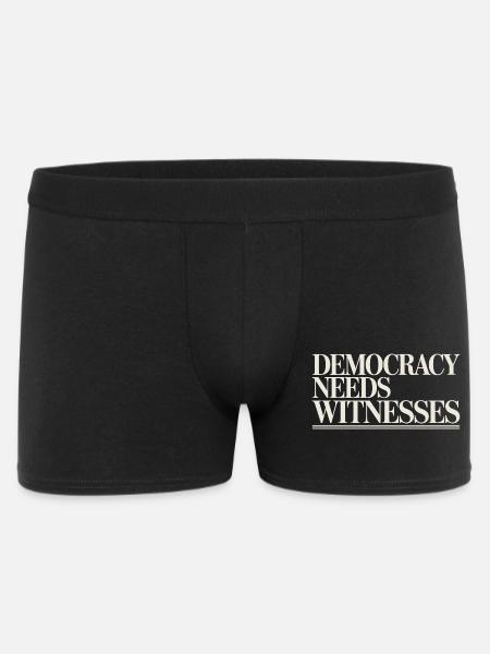 Democracy Needs Witnesses Press Freedom - Men's Boxer Shorts - black