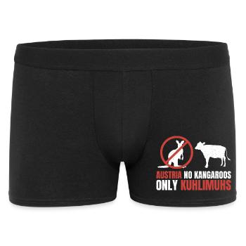 Austria without kangaroos – only cow limuhs - Men's Boxer Shorts - black - Front