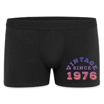 Vintage 1976 - Männer Boxer Shorts - Schwarz - Vorne