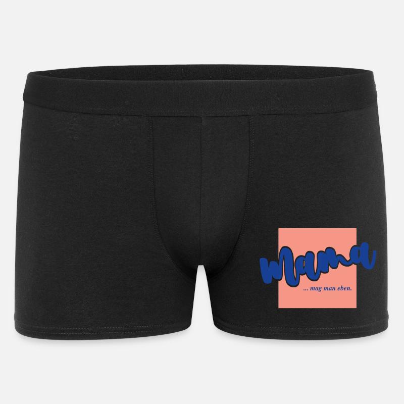 Mama ...mag man eben. - Männer Boxer Shorts - Schwarz