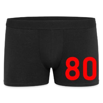 80. 80 YEARS. 80th ANNIVERSARY. 80 YEARS ANNIVERSARY. - Men's Boxer Shorts - black - Front