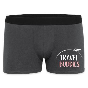 Travel companions - Men's Boxer Shorts - charcoal grey - Front